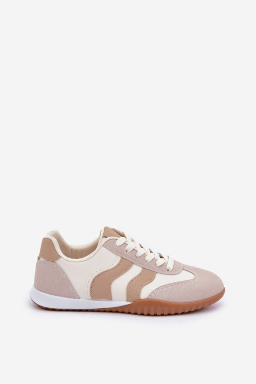 Klassieke sneakers Dames van ecoleer beige Het heeftretina