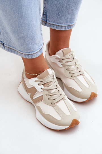 Turnschuhe Sneakers Stilvollllschuhe Feminin Beige Britma 2