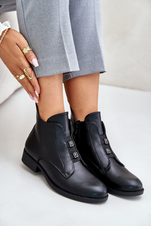 Warmes Damenstiefeletten mit breiten... Warmes Damenstiefeletten mit breiten...