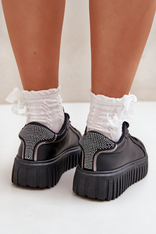 Chaussures modèle baskets Féminin Z Przypinkami couleur noire Grelesi