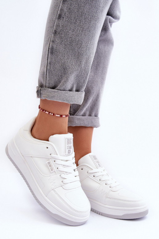 Chaussures de sport pour femmes, baskets Big Star MM274354 couleur blanche