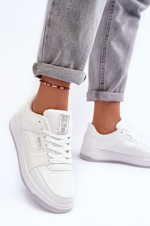 Chaussures de sport pour femmes, baskets Big Star MM274354 couleur blanche
