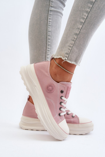 Chaussures de femme avec des semelles massives à la mode Big Star NN274129 couleur rose 2