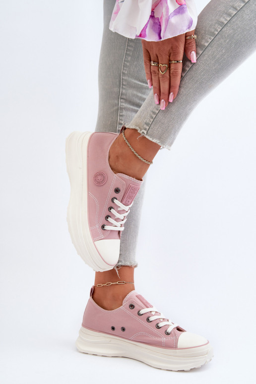 Chaussures de femme avec des semelles massives à la mode Big Star NN274129 couleur rose Chaussures de femme avec des semelles massives à la mode Big Star NN274129 couleur rose