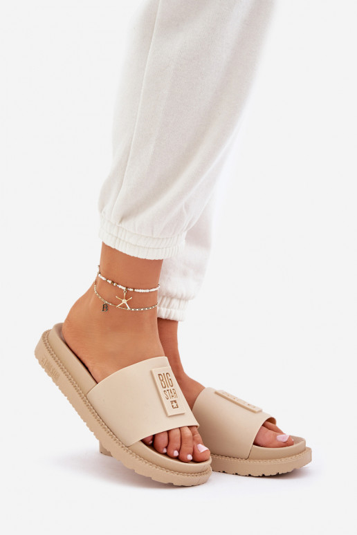 Damenhausschuhe Big Star LL274A210 Beige