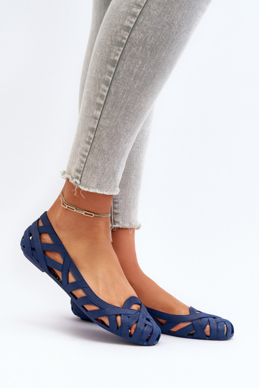Féminin Caoutchouc Ballerines bleu foncé Salam