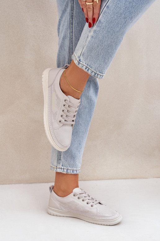 Sneaker aus Ermöglichtturleder graue Farbe Cloesa Sneaker aus Ermöglichtturleder graue Farbe Cloesa