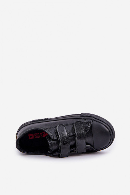 Kinderschuhe aus Leder mit Klettverschlüssen BIG STAR KK374054 schwarz Kinderschuhe aus Leder mit Klettverschlüssen BIG STAR KK374054 schwarz