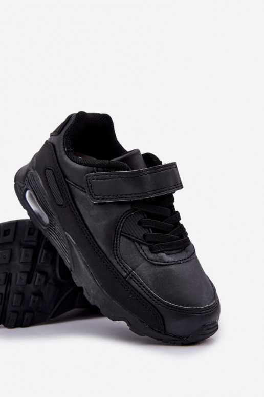 Chaussures modèle sneaker enfant à fermetures adhésives, couleur noir Krissandra