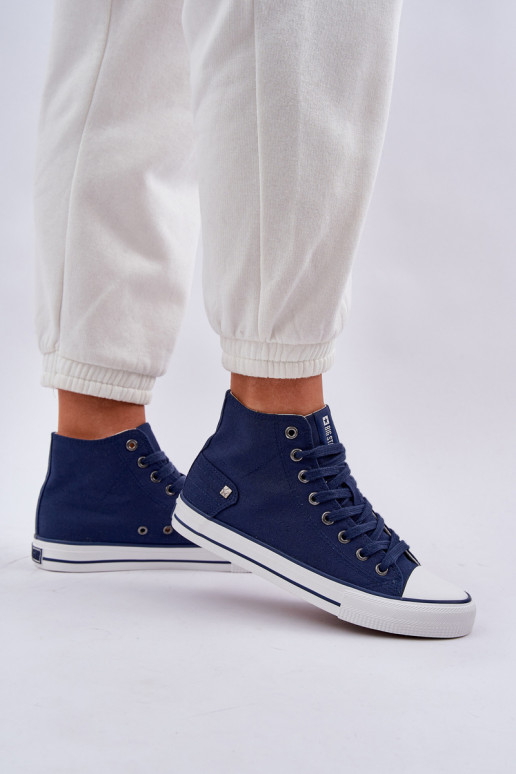 Féminin chaussures de loisirs à semelles Big Star DD274333 bleu foncé