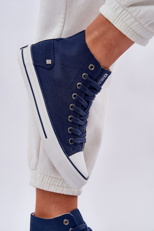 Féminin chaussures de loisirs à semelles Big Star DD274333 bleu foncé