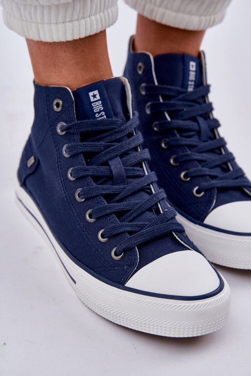 Féminin chaussures de loisirs à semelles Big Star DD274333 bleu foncé