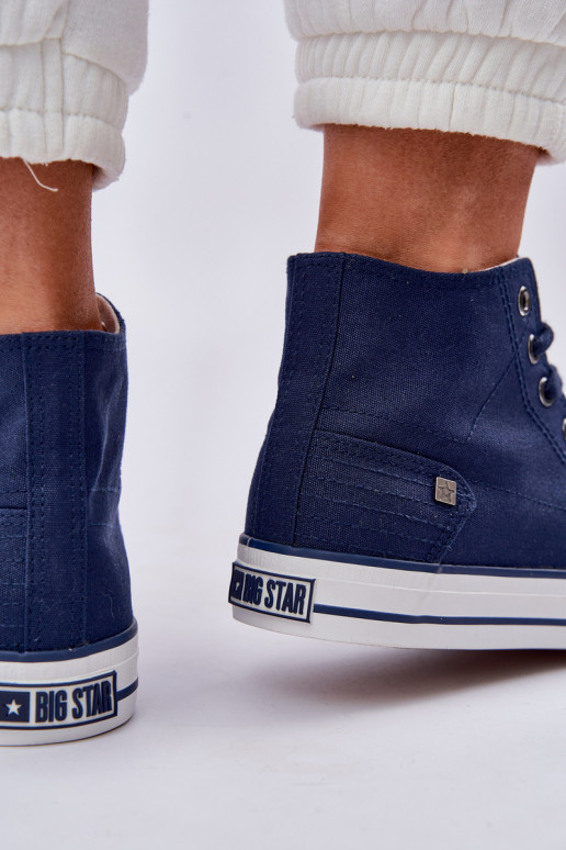 Féminin chaussures de loisirs à semelles Big Star DD274333 bleu foncé