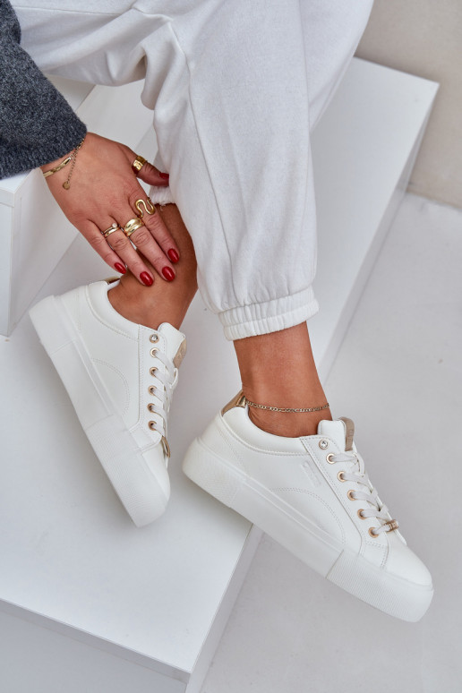 Feminin Sneakers Stilvollllschuhe Big Star NN274211 Zueiße Farbe