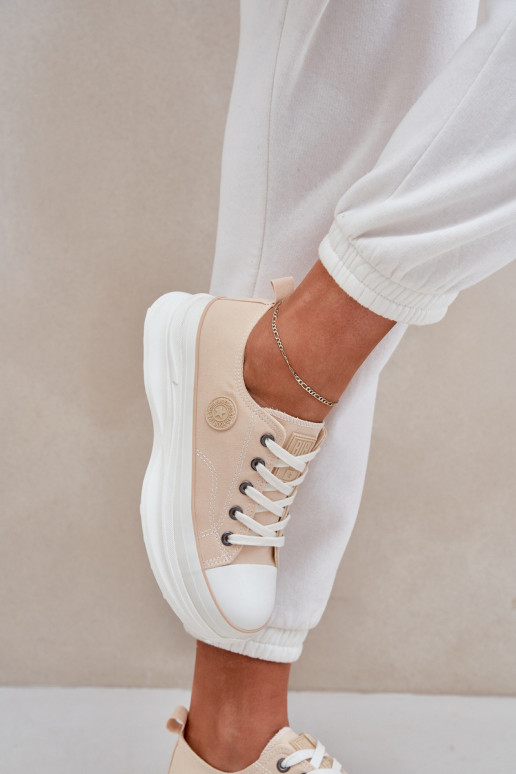 Frauen Schuhe mit modischer Es mussssivsohle Big Star NN274127 Beige Frauen Schuhe mit modischer Es mussssivsohle Big Star NN274127 Beige