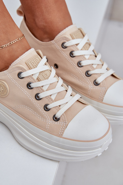 Frauen Schuhe mit modischer Es mussssivsohle Big Star NN274127 Beige Frauen Schuhe mit modischer Es mussssivsohle Big Star NN274127 Beige