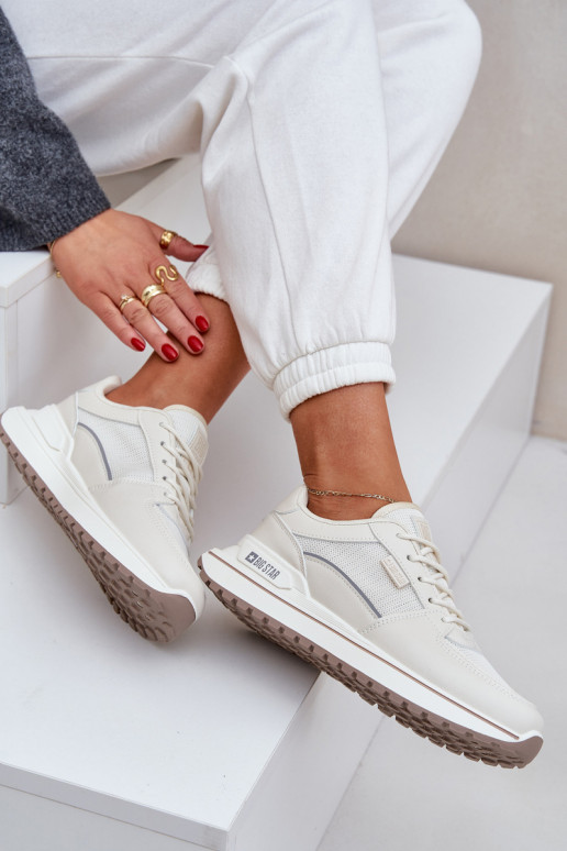 Chaussures modèle baskets Féminin Big Star NN274A088 couleur ivoire Chaussures modèle baskets Féminin Big Star NN274A088 couleur ivoire