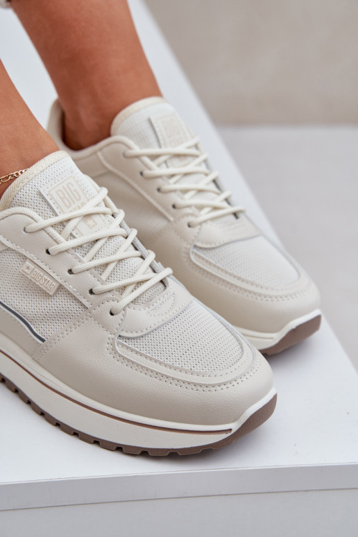 Chaussures modèle baskets Féminin Big Star NN274A088 couleur ivoire Chaussures modèle baskets Féminin Big Star NN274A088 couleur ivoire