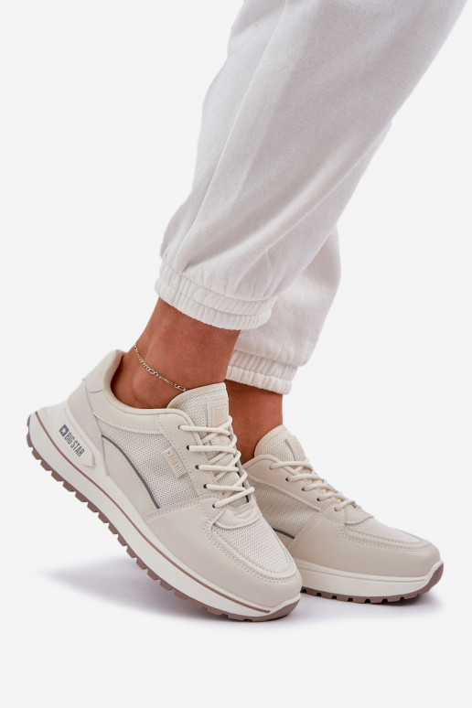 Chaussures modèle baskets Féminin Big Star NN274A088 couleur ivoire Chaussures modèle baskets Féminin Big Star NN274A088 couleur ivoire