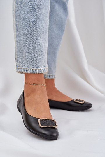 Eko Ballerinas mit Ornamenten schZuarze Farbe Tulnelia