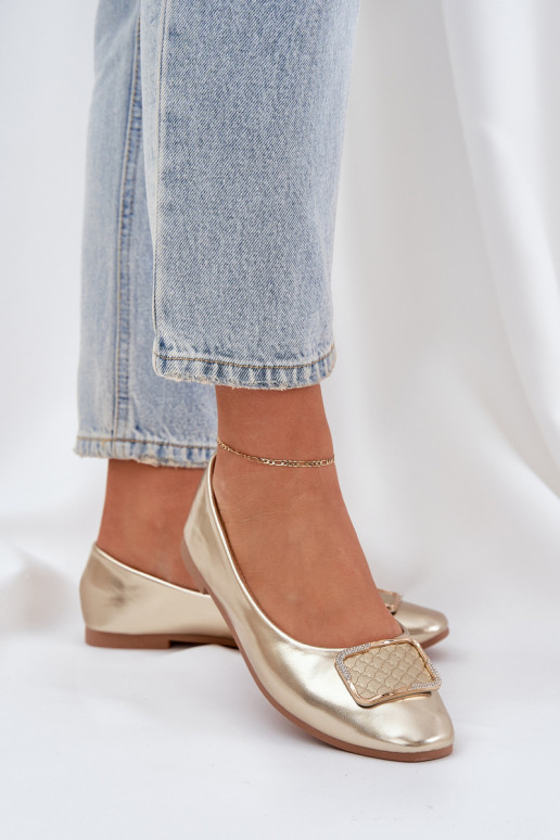 Eko Ballerinas met ornamenten gouden kleur Tulnelia Eko Ballerinas met ornamenten gouden kleur Tulnelia