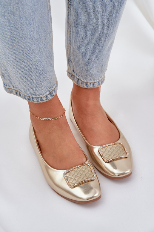 Eko Ballerinas met ornamenten gouden kleur Tulnelia Eko Ballerinas met ornamenten gouden kleur Tulnelia