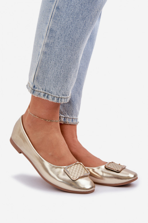 Eko Ballerinas met ornamenten gouden kleur Tulnelia Eko Ballerinas met ornamenten gouden kleur Tulnelia