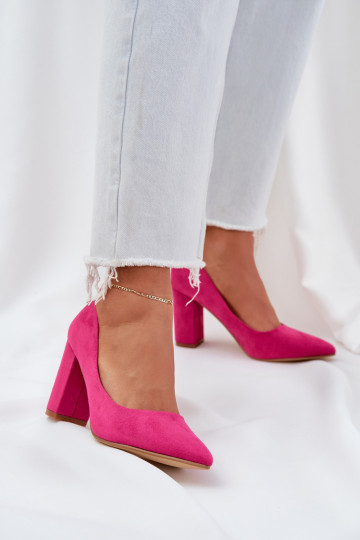 Chaussures à talons hauts en daim écologiqueoÀe couleur rose Florena 2