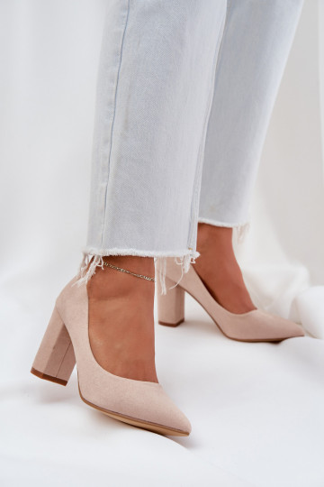 Chaussures à talons hauts en daim écologiqueoÀe beige Florena