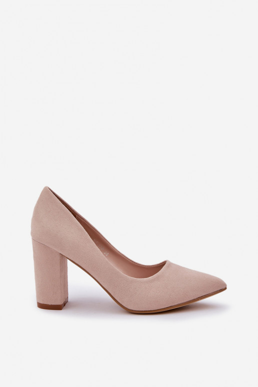 Hochhackige Schuhe aus Öko-INildlederoZue Beige Florena