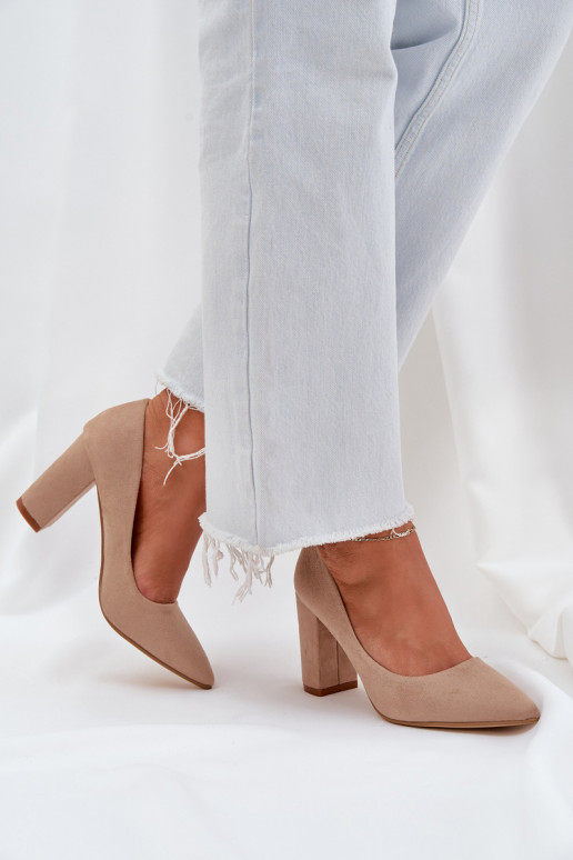 Chaussures à talons hauts en daim écologiqueoÀe beige Florena Chaussures à talons hauts en daim écologiqueoÀe beige Florena