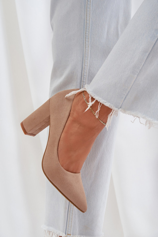 Chaussures à talons hauts en daim écologiqueoÀe beige Florena Chaussures à talons hauts en daim écologiqueoÀe beige Florena