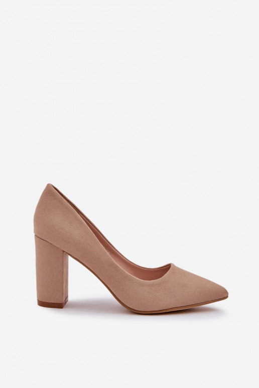Hochhackige Schuhe aus Öko-INildlederoZue Beige Florena Hochhackige Schuhe aus Öko-INildlederoZue Beige Florena