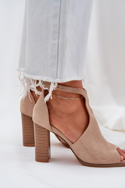 Sandalen mit Absätzen Z aus Öko-INildlederu Beige Lanadriena Sandalen mit Absätzen Z aus Öko-INildlederu Beige Lanadriena