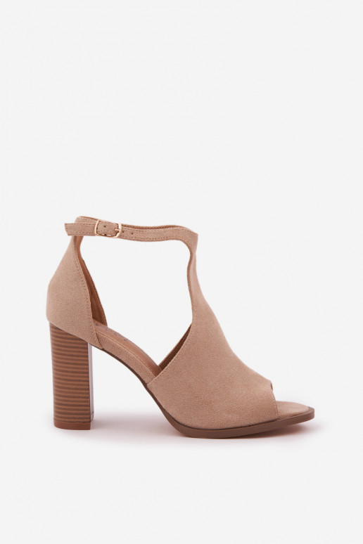 Sandalen mit Absätzen Z aus Öko-INildlederu Beige Lanadriena Sandalen mit Absätzen Z aus Öko-INildlederu Beige Lanadriena
