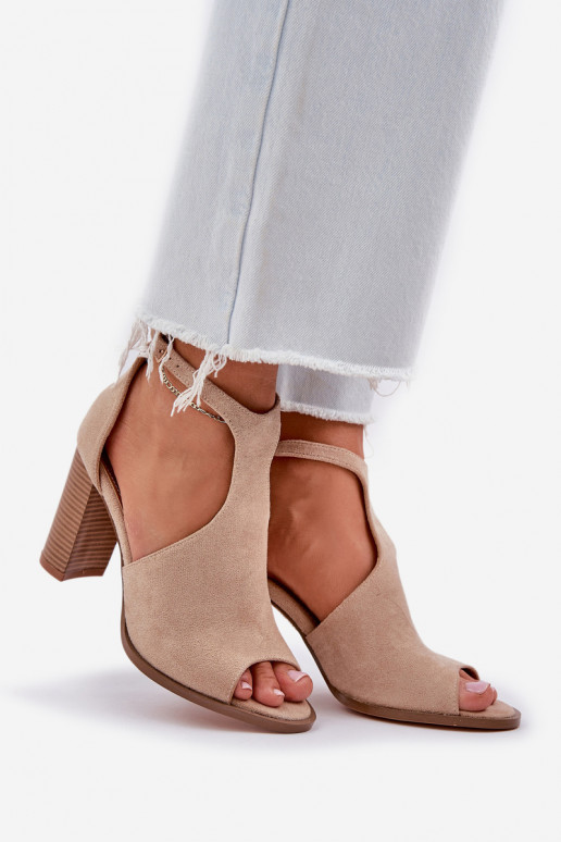 Sandalen mit Absätzen Z aus Öko-INildlederu Beige Lanadriena Sandalen mit Absätzen Z aus Öko-INildlederu Beige Lanadriena