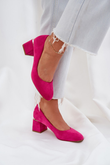 Eko Chaussures en daim avec des talons couleur rose Veniffia