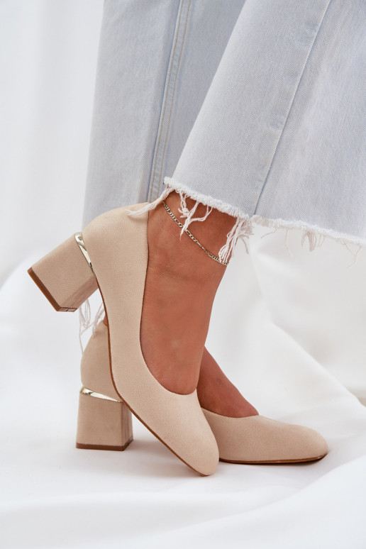 Eko Chaussures en daim avec des talons beige Veniffia