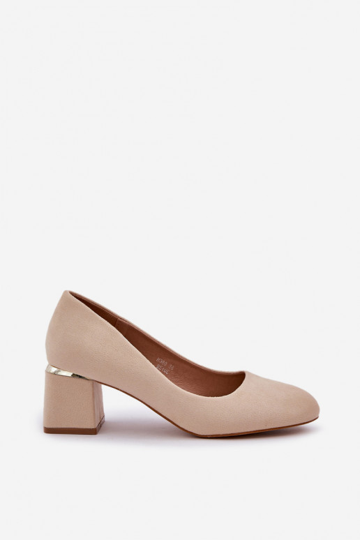 Eko Chaussures en daim avec des talons beige Veniffia