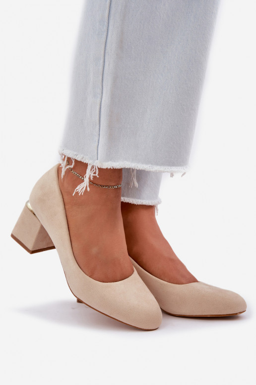 Eko Chaussures en daim avec des talons beige Veniffia