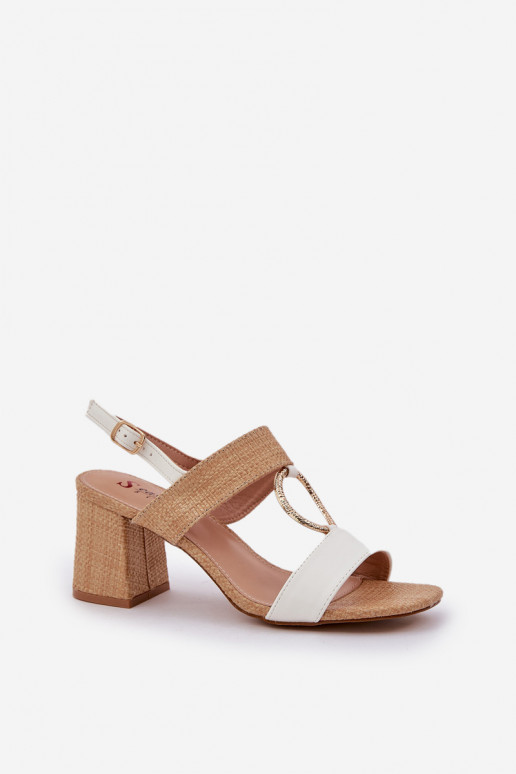 Sandalen Ermöglicht SłupkoZuym Obcasie INeiß-Beige Afleeria Sandalen Ermöglicht SłupkoZuym Obcasie INeiß-Beige Afleeria