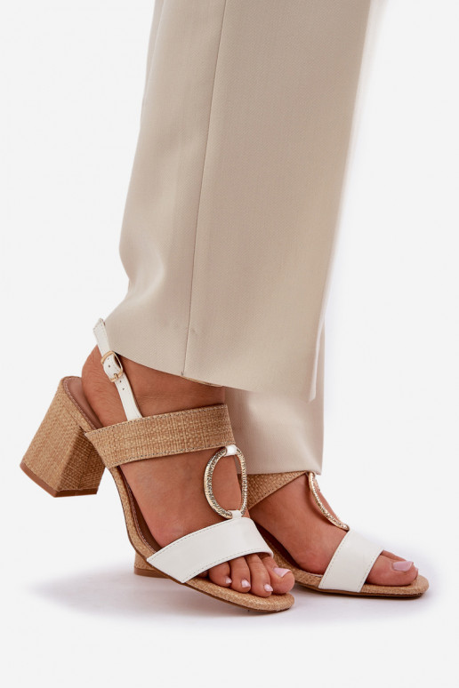 Sandalen Ermöglicht SłupkoZuym Obcasie INeiß-Beige Afleeria Sandalen Ermöglicht SłupkoZuym Obcasie INeiß-Beige Afleeria