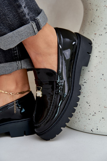 Gelakte mocassins Dames Z Przypinką teddyberen zInart INulinea