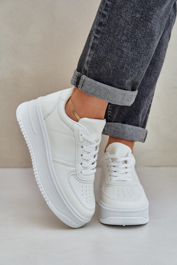 Klassieke sneakers van ecoleer met platform Initte kleur Dorreia