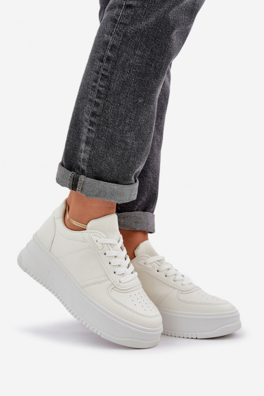 Klassieke sneakers van ecoleer met platform Initte kleur Dorreia
