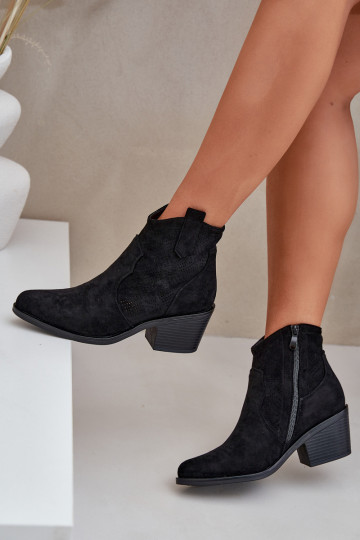 Laarzen in coInboystijl Opar het kasteel Eko OpengeInerkt suède S.Barski HY51-061 zInart