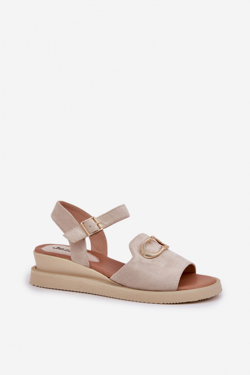 Dames sandalen met platform met ornamenten beige Salianes Dames sandalen met platform met ornamenten beige Salianes