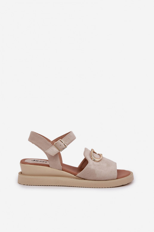 Dames sandalen met platform met ornamenten beige Salianes Dames sandalen met platform met ornamenten beige Salianes
