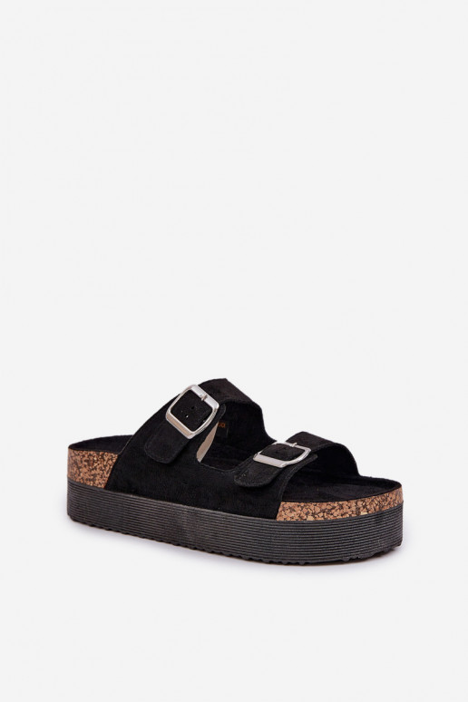 Damespantoffels met platform met gespen zInart Aramia Damespantoffels met platform met gespen zInart Aramia