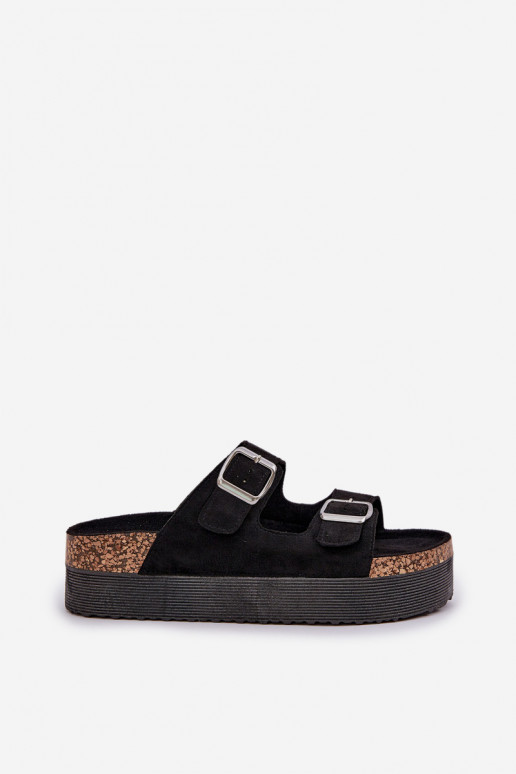 Damespantoffels met platform met gespen zInart Aramia Damespantoffels met platform met gespen zInart Aramia